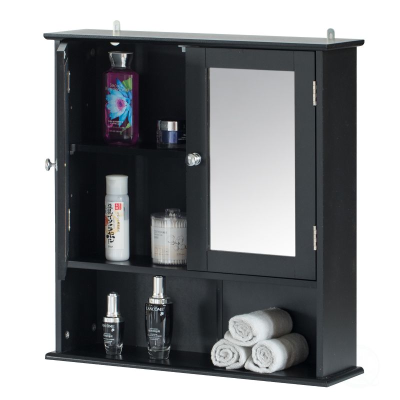 Basicwise Mirror Wall Mounted Cabinet For the Bathroom and Vanity with Adjustable Shelves, 1 of 6