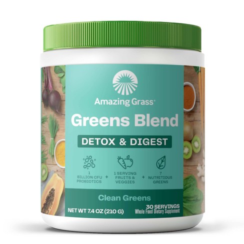 Page 1 - Reviews - Amazing Grass, Greens Blend, Detox & Digest, 7.4 oz (210  g) - iHerb