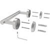 LunaLulinlk Brushed Grey Double Post Pivoting Wall Mounted Stainless Steel Toilet Paper Holder for Bathroom RV - 4 of 4