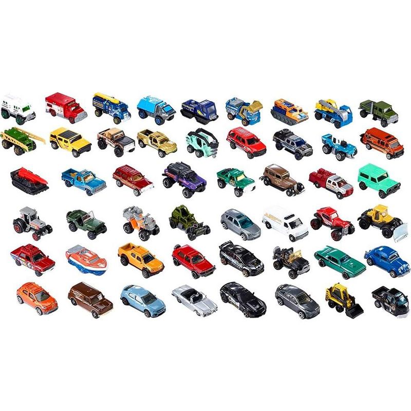 Matchbox Cars Assortment, 50 Pack Construction or Garbage Trucks, Rescue Vehicles or Airplanes in 1:64 Scale, 1 of 3