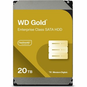 WD Gold 20TB Internal 3.5" SATA/600 Hard Drive, CRM Method 7200rpm WD202KRYZ - 1 of 4