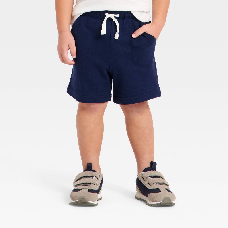Toddler Boys' Pull-On Knit Shorts - Cat & Jack™ Navy Blue 2T