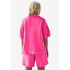 ellos Plus Size Button Front Gauze Camp Shirt - 3 of 4