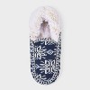 Women's Fair Isle Knit Slipper Sock with Faux Fur Lining and Grippers - Auden™ - 3 of 4