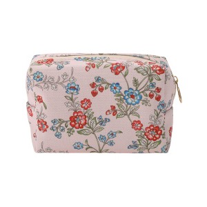Unique Bargains Portable Print Makeup Bag Red Blue 1 Pc - 1 of 4