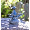 Evergreen New Creative Sitting Yoga Frog Polystone Outdoor Statue - 6.75"W x 3.25"D x 7"H - 2 of 2