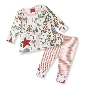 Baby Girls Jolly Holly" Christmas 2 Piece Set Top Legging - Tesa Babe - 1 of 1