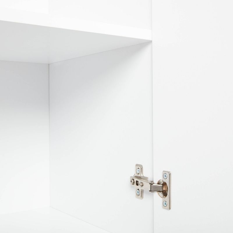 Large Storage Cabinet White - Brightroom&#8482;: 2-Door Design, Laminated Finish, Anti-Tip Hardware, 4 of 8