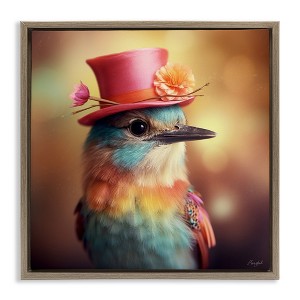 Stupell Industries Pastel Bird in Hat, 25" x 25" - 1 of 4