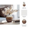 Modern  Handmade Ceramic Decorative Vase - Textured Carved Detailing Vase for Table Centerpiece - Home or Office Decor Accent - 4 of 4