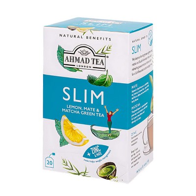 Ahmad Tea Slim Lemon, Mate & Matcha Green Tea 20ct tea bags