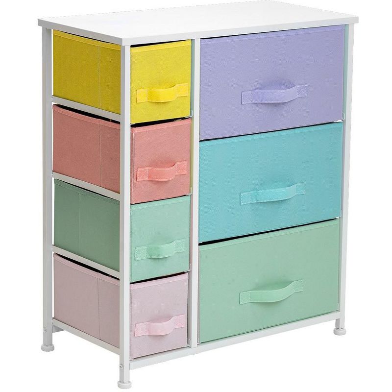 Sorbus Dresser with 7 Drawers - Storage Chest Organizer with Steel Frame, Wood Top, Handles, Fabric Bins, 5 of 7