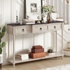 CAVINAS 52 inch Console Table with 3 Drawers,Rustic Entryway Table with Long Shelf for Living Room,Hallway - 4 of 4