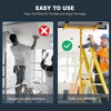 16 FT Drywall Lift, 150 LBS Heavy Duty Drywall Panel Hoist, Sheetrock Lift with 3 Lockable Wheels, 360° Adjustable Drywall Jack Lift - 3 of 4