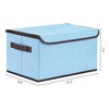 REGALWOVEN Fabric Collapsible Storage Bin Cube with Handles and Lid for Shelves Closet - 4 of 4