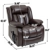 Brown Faux Leather Power Lift Recliner Chair with 8-Point Vibration Massage and Lumbar Heating for Living Room Apartment - 2 of 4
