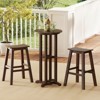 Tangkula 3PCS Outdoor HDPE Bar Table & Chair Set for 2 w/ Footrests for Garden Yard Pool - 2 of 4