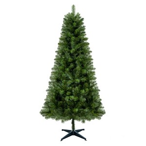 COWLOWN Artificial Christmas Tree, Full PVC Branches & Metal Stand for Indoor Home Decor - 1 of 4
