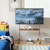 LOVSON Floor-standing TV cabinet and projection TV bracket, antique-style movable bracket, for living room, bedroom, brown - 4 of 4
