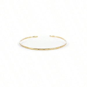 Thin Hammered Cuff, Sterling Silver, Rose Gold Fill - Delicate Handmade Stacking Bracelet for Women - 1 of 4