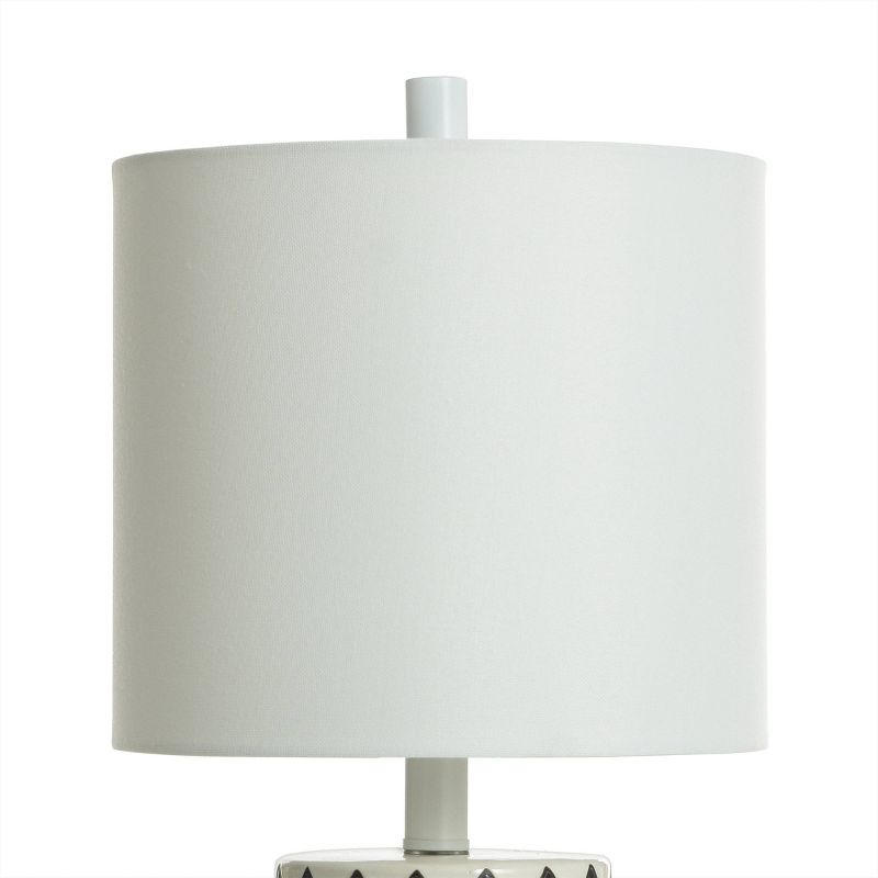 Ceramic and Metal Table Lamp Black/White Finish - StyleCraft, 6 of 15