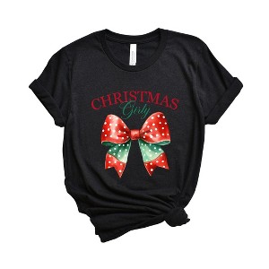 Simply Sage Market Women's Coquette Christmas Girly Short Sleeve Graphic Tee - 1 of 4