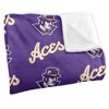 University Of Evansville Logo Pattern Silky Touch Blanket White 50x60 - 3 of 4