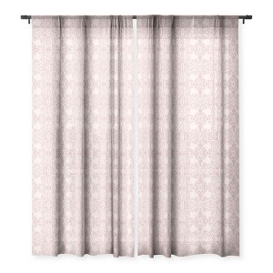 Schatzi Brown Marlene Global Mauve Set of 2 Panel Sheer Window Curtain - Deny Designs - 1 of 4