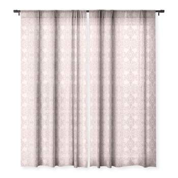 Schatzi Brown Marlene Global Mauve Set of 2 Panel Sheer Window Curtain - Deny Designs