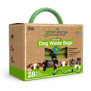 Greenbone Dog Poop Waste Bag Refills with Dispenser and Bonus Rope Toy - Multicolor - 1 of 4