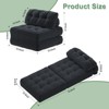Folding Single Sofa/Loveseat, Futon Sofa Bed, Convertible Sleeper Chair with Pillow Foldable Mattress Back Support, Portable Fold Out Couch - 2 of 4