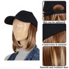 Alilang Adjustable Short Hair Wig Baseball Cap for Women with Natural Looking 10 Inch Bob Hairpiece for Outdoor and Daily Wear - 4 of 4