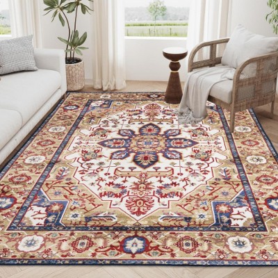 LunaLulinlk Area Rug 6x9 Vintage Bohemia Large Persian Non-slip Washable Rug