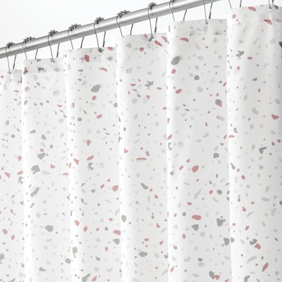 mDesign Terrazzo Print Shower Curtain - 72" x 72"