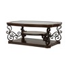 Coaster,Laney 1-shelf Glass Top Rectangular Coffee Table Deep Merlot - 3 of 4