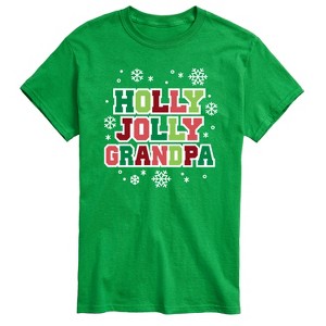 Men's - Instant Message - Holly Jolly Grandpa Short Sleeve Graphic T-Shirt - 1 of 4