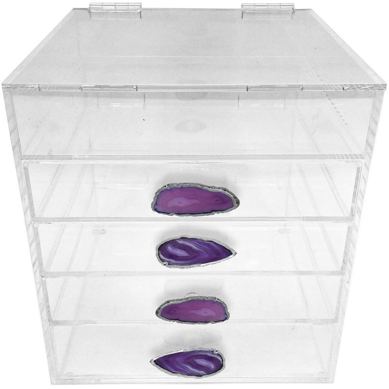 OnDisplay Ultimate Diva Cosmetic Organization Station - 12" Cube - Gold/Silver Agate, 1 of 5