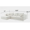 FONTOI Modular Sectional Sofas, L-shaped Sofa, Convertible Sleeper Couch, Compressed Sofa for Living Room Apartment Office, White, 109"*28.5"*68" - 2 of 4