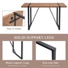 PAGED Rectangle Dining Table Modern Kitchen Table with MDF Tabletop and Metal Legs, 55.1" Living Room Table for 4/6 Person - 4 of 4
