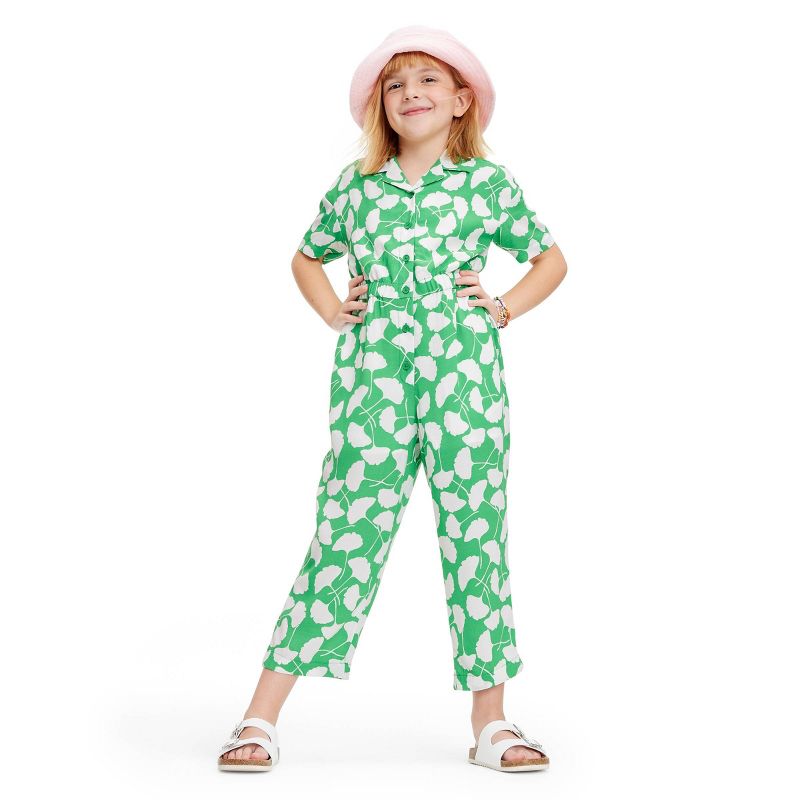 Kids' Short Sleeve Ginkgo Green Jumpsuit - DVF for Target, 4 of 5