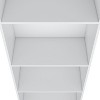 Vynxaria Sutton Bookcase: 4-Tier Open Storage Shelves, Classic-Modern Fusion, White/Black/Gray Finishes - 4 of 4