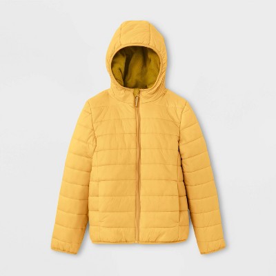 Details about  / Cat and Jack Yellow//Green puffer jacket 12mo wind and water resistant