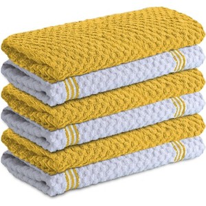Cotton Kitchen Towels, Ultra Soft Tea Towel, Super Absorbent Terry Dish Towels for Kitchen Linens, 15x25 Inch - 1 of 4
