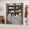 Aheaplus 71'' Tall Storage Bookcase, Bookshelf with 3-Tier Open Shelves and 3 Drawers, Wood Storage Cabinet - 3 of 4
