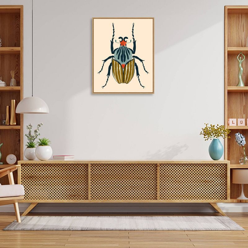 23&#34; x 28&#34; Beetle Bug I by Victoria Barnes Framed Canvas Wall Art Print - Amanti Art, 6 of 10