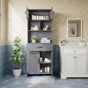 Hyleory Modern 63" Bathroom Vanity with Smart Storage - Frosted Glass Upper Cabinet, Ventilated Base, Soft-Close Drawer and Open Shelves - 4 of 4