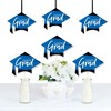 Big Dot of Happiness Blue Graduation - Grad Cap Decorations DIY Party Essentials - Set of 20 - 2 of 4