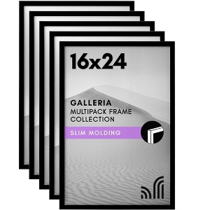 Americanflat 16x24 Poster Frame with Polished Plexiglass - Set of 5 - Galleria Collection - Gallery Wall Frame Set for Wall Display - Black - 1 of 1