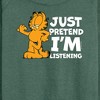 Women's - Garfield - Pretend Im Listening Lightweight French Terry Wide Neck Long Sleeve Shirt - 2 of 4