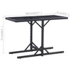 vidaXL Outdoor Dining Table Patio Garden Wicker Table with Glass Top PE Rattan - 4 of 4